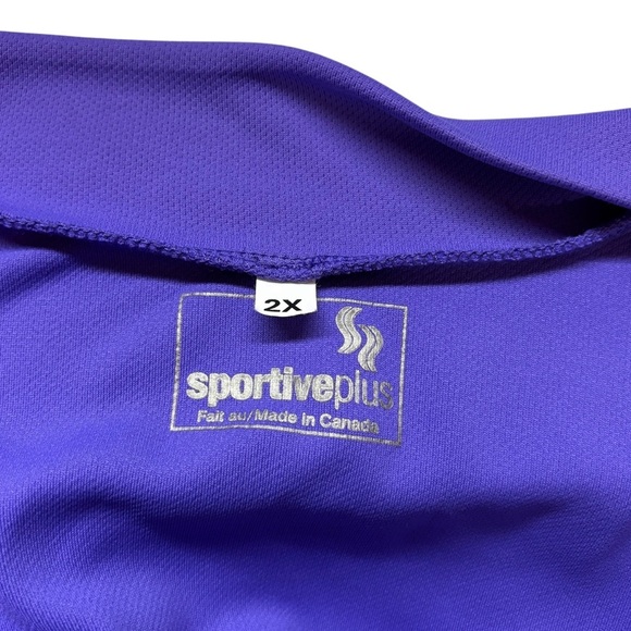 NWOT, Sportive Plus, Purple Activewear Plus Size Jacket, 2X, Made in 🇨🇦 - Picture 4 of 7